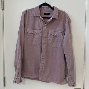 COPY - All Saints Spotter Long Sleeve Military Overshirt Purple